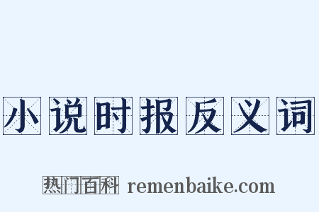小说时报反义词是什么意思的图片